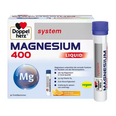 Doppelherz Magnesium 400 Liquid system dricksampull, 30 st Doppelherz Magnesium 400 Liquid system dricksampull, 30 st