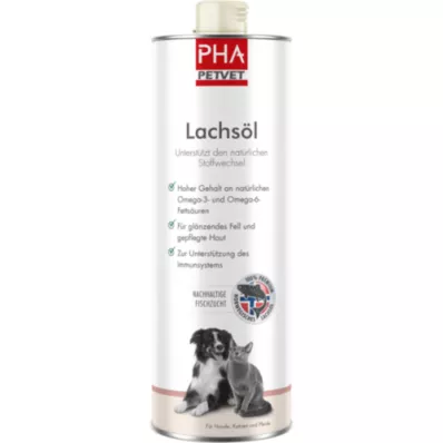 PHA Laxolja för hundar/katter/hästar, 1000 ml
