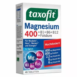 TAXOFIT Magnesium 400+B1+B6+B12+folsyra tabletter, 45 st