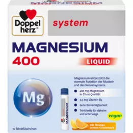 DOPPELHERZ Magnesium 400 flytande system Trinkamp. 10 st