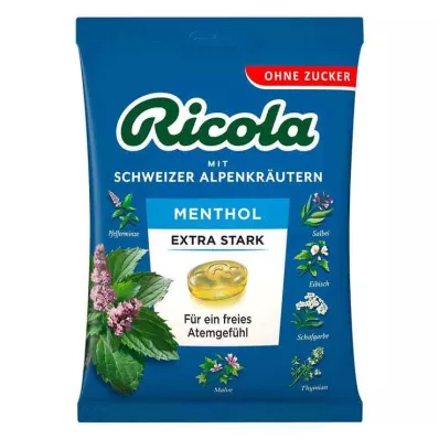 Ricola sockerfri påse mentol extra starkt godis, 75 g Ricola sockerfri påse mentol extra starkt godis, 75 g