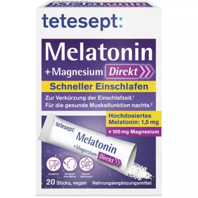 TETESEPT Melatonin + Magnesium Direct Sticks, 20 st