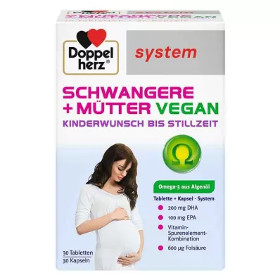 Doppelherz gravida kvinnor + mammor vegansystem kombinationsförpackning, 60 st Doppelherz gravida kvinnor + mammor vegansystem kombinationsförpackning, 60 st