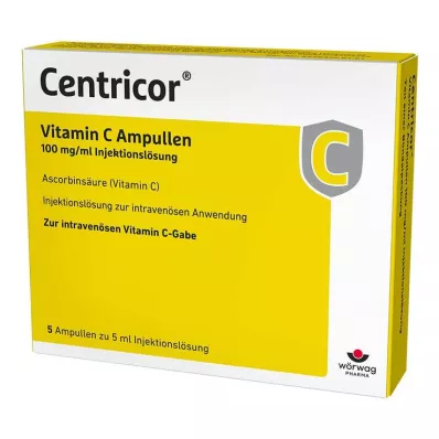 Centricor® Vitamin C ampuller 100 mg/ml injektionsvätska, 5X5 ml