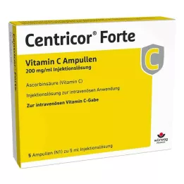 CENTRICOR Forte Vitamin C Amp. 200 mg/ml injektionsvätska, lösning, 5X5 ml