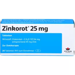 ZINKOROT 25 mg tabletter, 20 st
