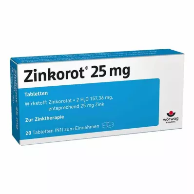 Zinkorot 25 mg högdos zinktabletter, 20 st Zinkorot 25 mg högdos zinktabletter, 20 st