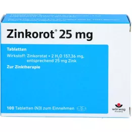 ZINKOROT 25 mg tabletter, 100 st