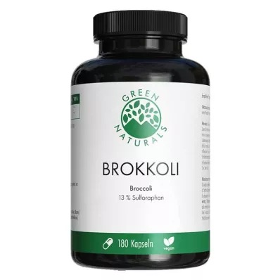 Green Naturals Broccoli + 13% Sulforaphane vegankapslar, 180 st