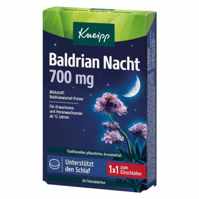 KNEIPP Valerian Night 700 mg Filmdragerade tabletter, 30 kapslar KNEIPP Valerian Night 700 mg Filmdragerade tabletter, 30 kapslar