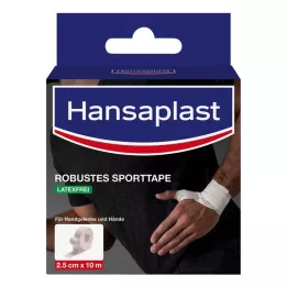 HANSAPLAST Robust sporttejp 2,5 cm x 10 m vit, 1 st