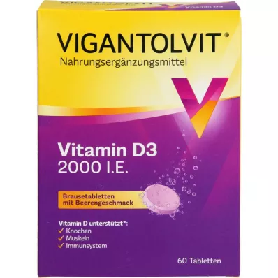 VIGANTOLVIT 2000 I.U. vitamin D3 brustabletter, 60 st