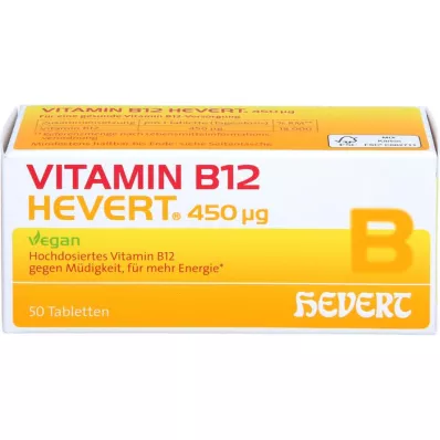 VITAMIN B12 HEVERT 450 μg tabletter, 50 st