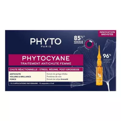 Fytocyanbehandling för reaktionära håravfallskvinnor, 12X5 ml Fytocyanbehandling för reaktionära håravfallskvinnor, 12X5 ml