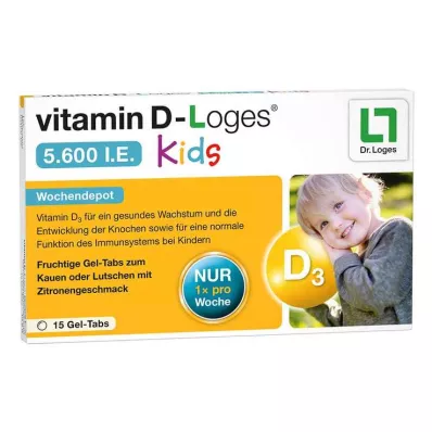 VITAMIN D-LOGES 5 600 I.E. Kids tuggtabletter, 15 st