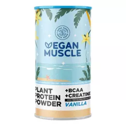 VEGAN MUSCLE Protein Vanilj Protein+Kreatin Pulver, 600 g