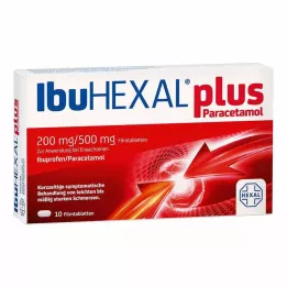IBUHEXAL plus paracetamol 200 mg/500 mg filmdragerade tabletter, 10 st