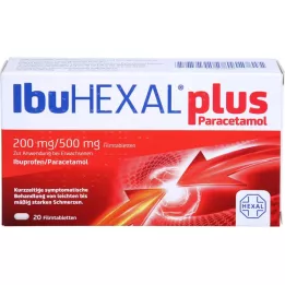 IBUHEXAL plus paracetamol 200 mg/500 mg filmdragerade tabletter, 20 st