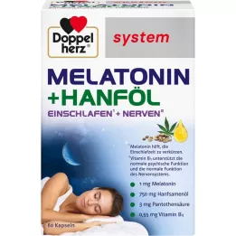 DOPPELHERZ Melatonin+hempolja systemkapslar, 60 st