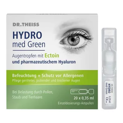 Dr.Theiss Hydro med Gröna ögondroppar enkeldosampuller, 20x0,35 ml Dr.Theiss Hydro med Gröna ögondroppar enkeldosampuller, 20x0,35 ml
