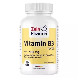 VITAMIN B3 FORTE Niacin 500 mg kapslar, 90 st