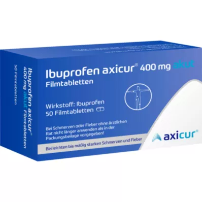 IBUPROFEN axicur 400 mg akut filmdragerade tabletter, 50 st