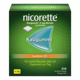 NICORETTE Tuggummi 4 mg färsk frukt, 210 st