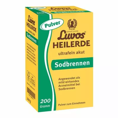 Luvos healing clay ultrafint pulver för akut halsbränna, 200 g