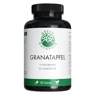 Green Naturals Granatäpple + 40% Ellagic Acid Kapslar, 180 st Green Naturals Granatäpple + 40% Ellagic Acid Kapslar, 180 st