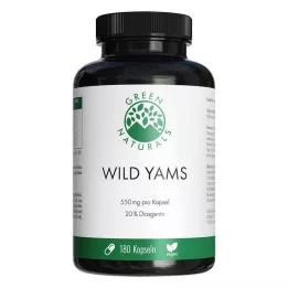 GREEN NATURALS Wild Yam högdoserade veganska kapslar, 180 st