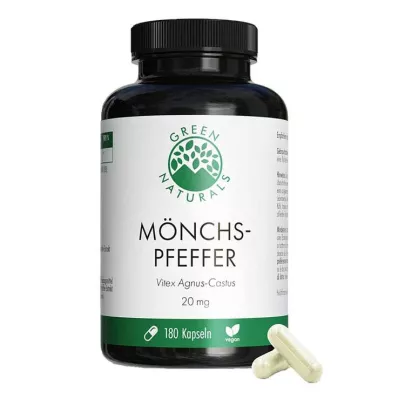 Green Naturals Monks pepper 20 mg högdoskapslar, 180 stycken Green Naturals Monks pepper 20 mg högdoskapslar, 180 stycken