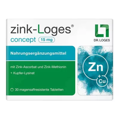 Zinc-Loges koncept 15 mg magsäcksresistenta tabletter, 30 st Zinc-Loges koncept 15 mg magsäcksresistenta tabletter, 30 st