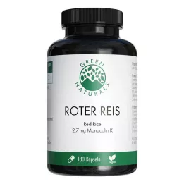 GREEN NATURALS rött ris Monacolin K vegan kapslar, 180 st