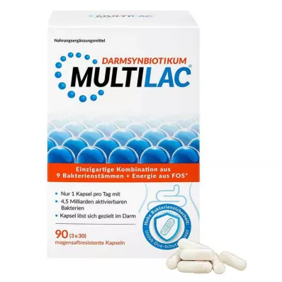 Multilac Synbiotic gastroresistenta kapslar, 3x30 st