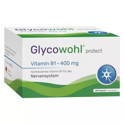GLYCOWOHL Vitamin B1 Tiamin 400 mg högdos kapslar, 200 st