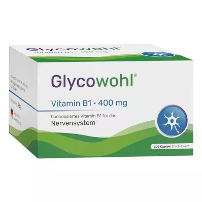 Glycowohl Vitamin B1 Tiamin 400 mg högdoskapslar, 200 stycken